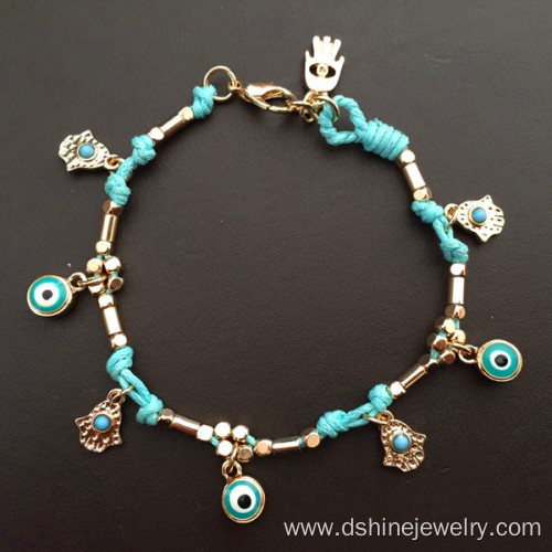 Handmade Lucky Turkey Evil Eye Wholesale Bangle Bracelet